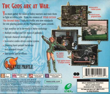 Valkyrie Profile (US) box cover back